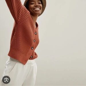 Everlane the texture cotton cardigan